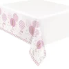 Pink Gingham Plastic Tablecover | 1ct