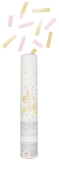 Pink/Gold Oh Baby Confetti Cannon | 1ct