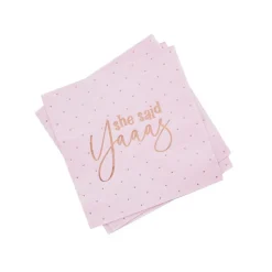Pink She Said Yaaas Beverage Napkins | 16ct