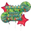 Pixel Party Birthday Foil Balloon Bouquet | 5 pcs