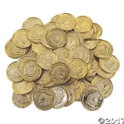 Plastic Gold Coins | 144ct