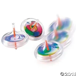 Plastic Swirl Spin Top | 12ct