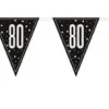 Plastic Prismatic 80th Birthday Flag Banner 9ft | 1ct