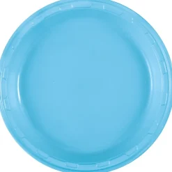 Powder Blue Plastic Plate 10in | 50ct