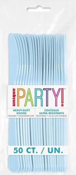 Powder Blue Premium Plastic Knives | 50ct