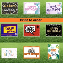 Print to order birthday yard signs 24"x18" | 1ct