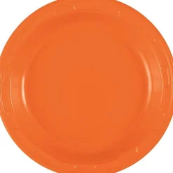 Pumpkin Orange Plastic Plate 7in | 50ct