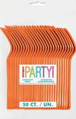 Pumpkin Orange Premium Forks | 50ct