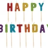Rainbow Glitter Happy Birthday Pack Candle | 1ct