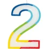 Rainbow Number 2 Candle | 1ct