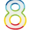 Rainbow Number 8 Candle | 1ct