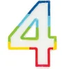 Rainbow Number 4 Candle | 1ct
