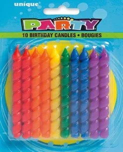 Rainbow Spiral Candle | 10ct
