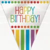 Rainbow Birthday Flag Banner 12ft | 1ct