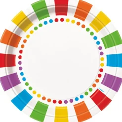 Rainbow Birthday Plate 9in | 8ct