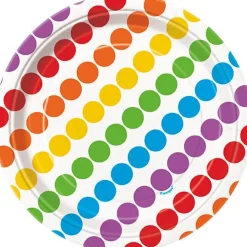 Rainbow Birthday Plate 7in | 8ct