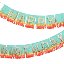 Rainbow Happy Birthday Fringe Garland Set | 1ct