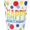 Rainbow Spots Birthday Cup 9oz | 8ct