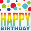 Rainbow Spots Birthday Lunch Napkins | 16ct