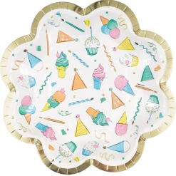 Rainbow Sweets Shaped Plates W/ Foil 8in | 8ct