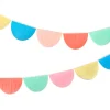 Rainbow Tissue Paper Scallop Garlands | 2ct