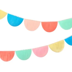 Rainbow Tissue Paper Scallop Garlands | 2ct