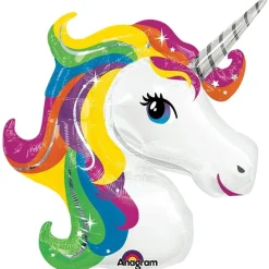 Rainbow Unicorn Supershape Balloon 33" | 1 ct