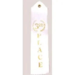 3rd Place White Ribbons | 12ct