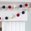 Red Blue White PomPom Garland | 1ct