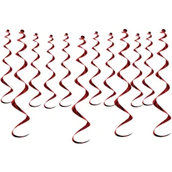Red Metallic Whirls | 12ct