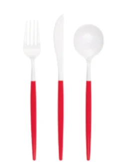 Red/White Birthday Mayhem Cutlery | 12ct