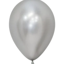 Reflex Silver Latex Balloon W/ Helium & Hi-Float 11" | 1 ct