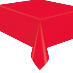 Ruby Red Flannel Back Tablecover | 1ct