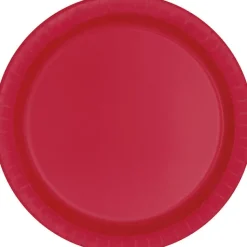 Ruby Red Paper Dinner Plates 7" | 50ct