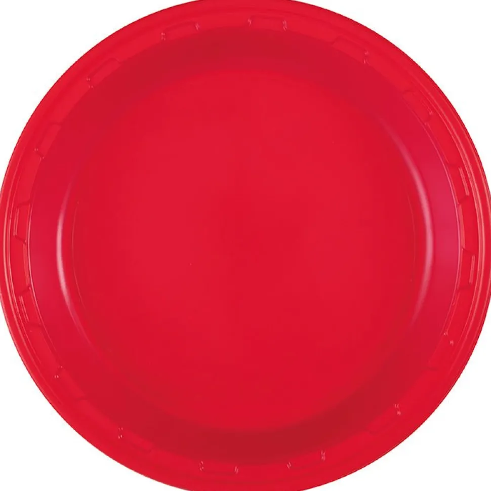 Ruby Red Plastic Plate 10in | 50ct