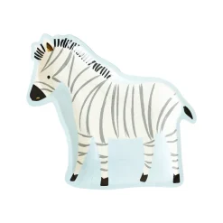 Safari Zebra Shaped Paper Plates | 8ct