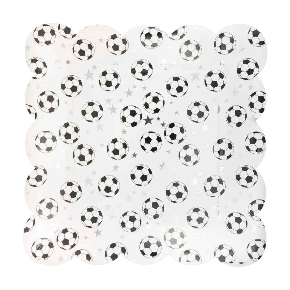 Scattered Soccer Ball Paper Plate 10" | 8 ct