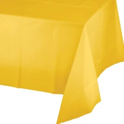 School Bus Yellow Plastic Tablecover 54"x108" | 1ct