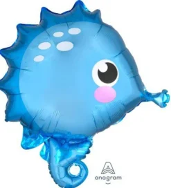 Seahorse Shaped Mylar Balloon 18" | 1ct
