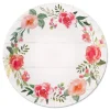 Shiplap Chic Plates with Floral Wreath 7" | 8ct