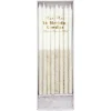 Silver Glitter Dipped Candles | 16ct