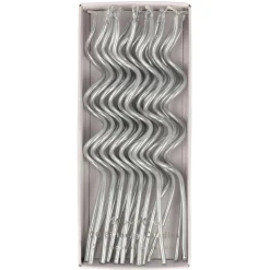 Silver Swirly Candles | 20ct