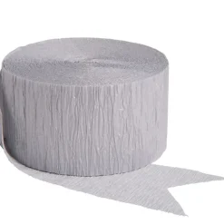 Silver Crepe Paper Streamer | 81'