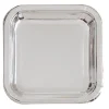 Silver Foil Square Paper Plates 9in | 8ct