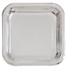Silver Foil Square Paper Plate 7in | 8ct