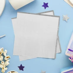 Silver Gray Ombre Paper Napkins | 16ct