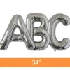Silver Jumbo Letter Metallic Balloon 34" | 1 ct.