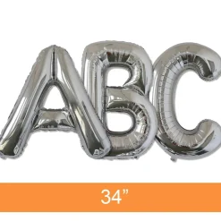 Silver Jumbo Letter Metallic Balloon 34" | 1 ct.