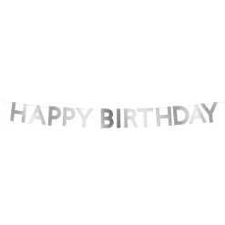 Silver Scallop Happy Birthday Garland | 1ct