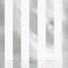 Silver Stripe Foil Lunch Napkins | 16ct